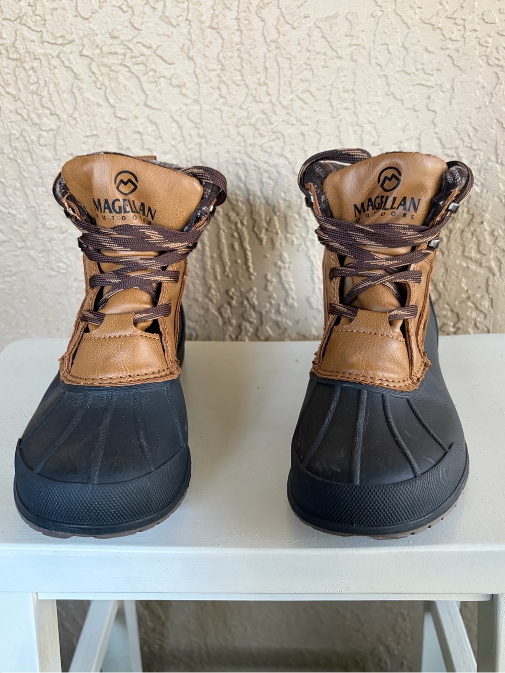 Magellan Outdoors Kids Brown and Black Waterproof Duck Boots